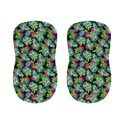 Psychedelic Hawaiian Flower Print Bar Stool Covers