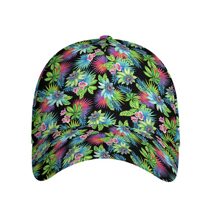 Psychedelic Hawaiian Flower Print Baseball Cap