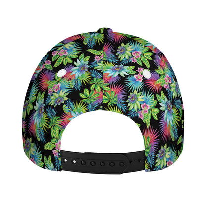 Psychedelic Hawaiian Flower Print Baseball Cap