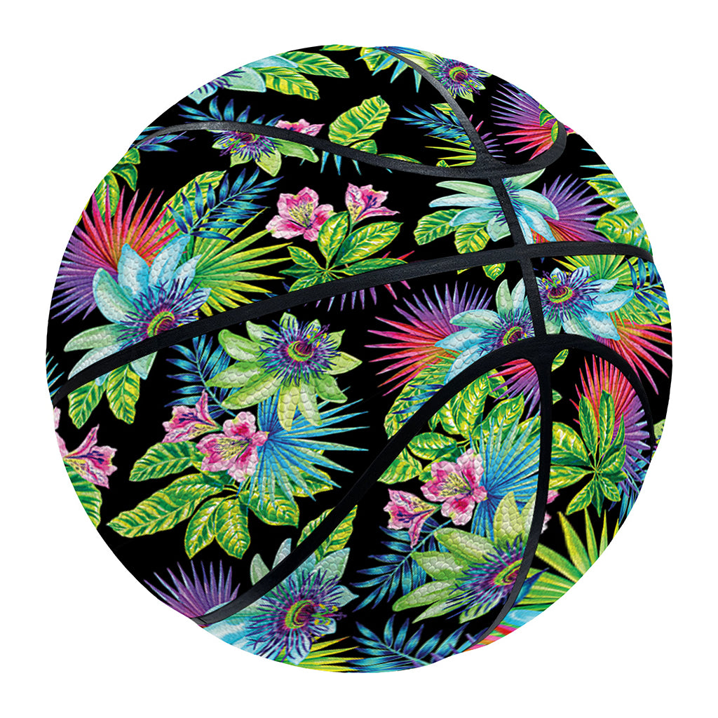 Psychedelic Hawaiian Flower Print Basketball