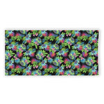 Psychedelic Hawaiian Flower Print Beach Towel