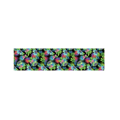 Psychedelic Hawaiian Flower Print Bed Runner