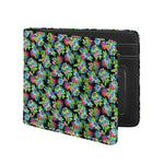 Psychedelic Hawaiian Flower Print Bifold Wallet