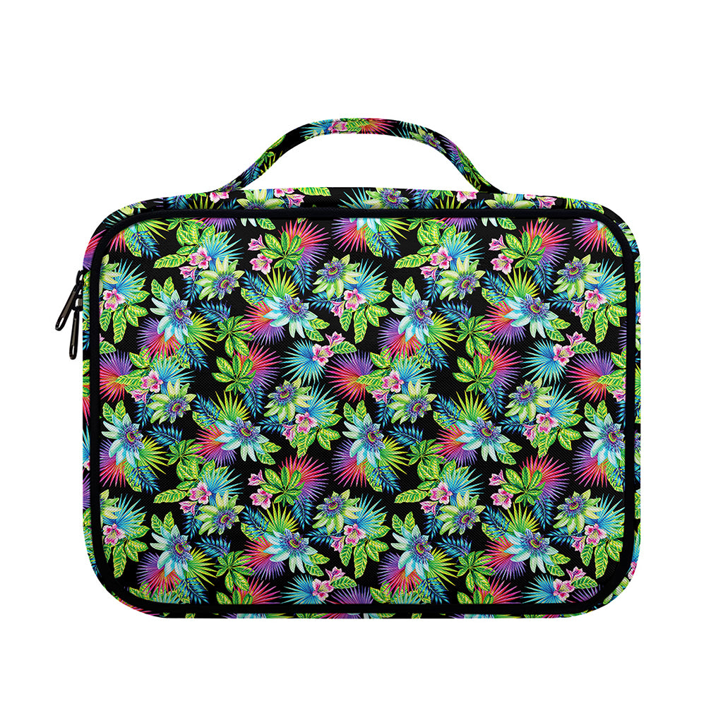 Psychedelic Hawaiian Flower Print Briefcase Bible Bag