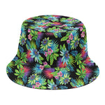 Psychedelic Hawaiian Flower Print Bucket Hat
