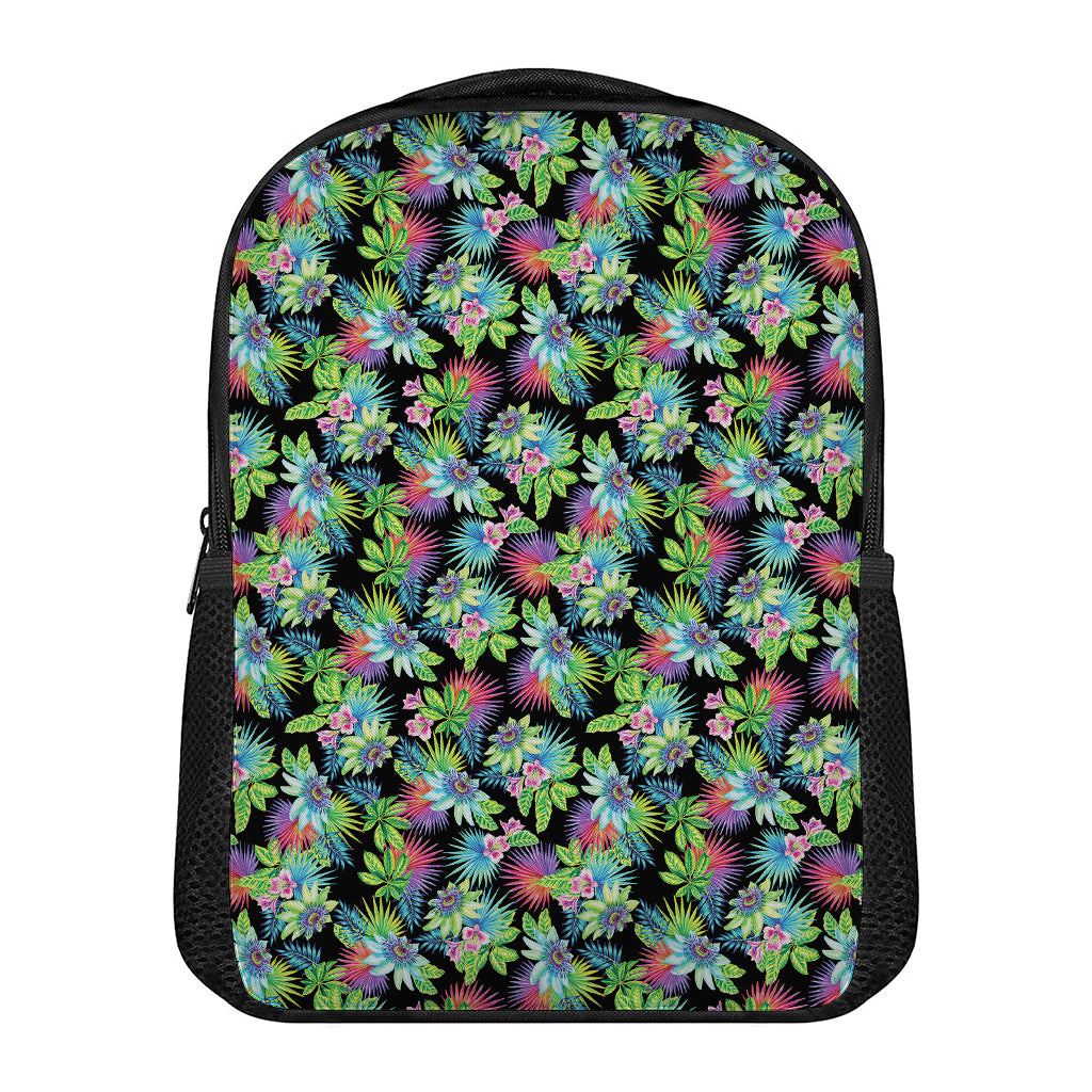 Psychedelic Hawaiian Flower Print Casual Backpack