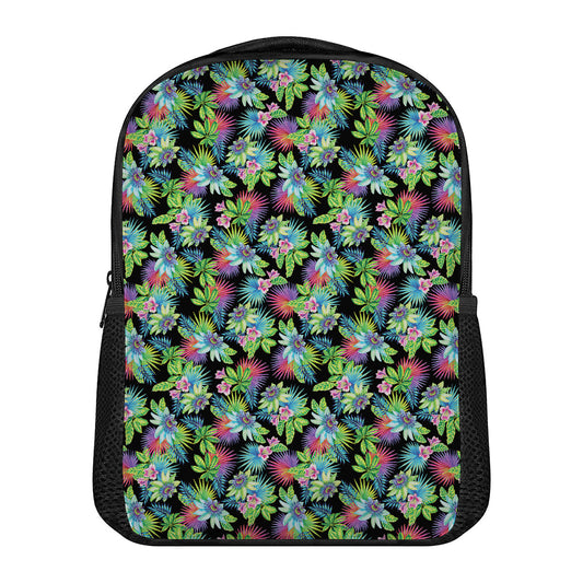 Psychedelic Hawaiian Flower Print Casual Backpack