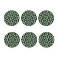 Psychedelic Hawaiian Flower Print Coaster Set