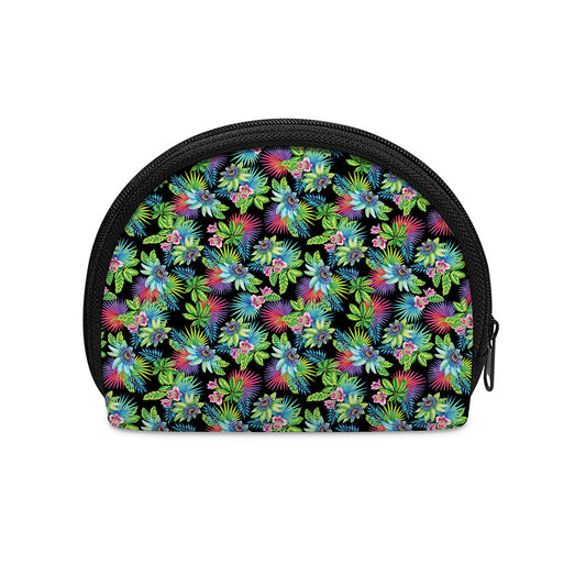 Psychedelic Hawaiian Flower Print Coin Purse