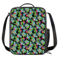 Psychedelic Hawaiian Flower Print Crossbody Lunch Bag