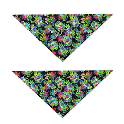 Psychedelic Hawaiian Flower Print Dog Bandana