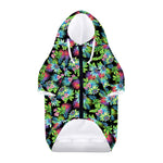 Psychedelic Hawaiian Flower Print Dog Zip Up Hoodie