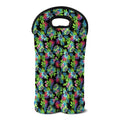 Psychedelic Hawaiian Flower Print Double Neoprene Wine Tote