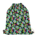 Psychedelic Hawaiian Flower Print Drawstring Bag