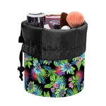 Psychedelic Hawaiian Flower Print Drawstring Makeup Bag