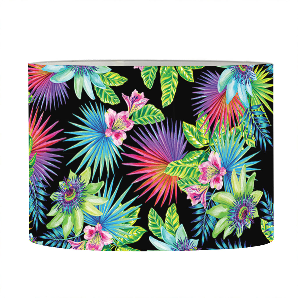 Psychedelic Hawaiian Flower Print Drum Lamp Shade