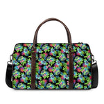 Psychedelic Hawaiian Flower Print Duffle Bag