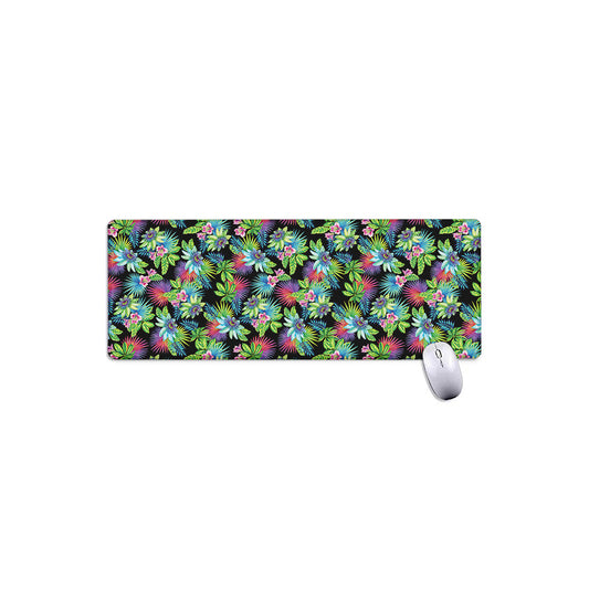 Psychedelic Hawaiian Flower Print Extended Mouse Pad