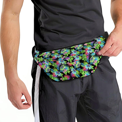 Psychedelic Hawaiian Flower Print Fanny Pack