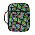 Psychedelic Hawaiian Flower Print Front Pocket Bible Bag