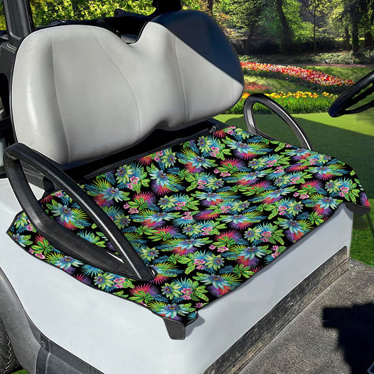 Psychedelic Hawaiian Flower Print Golf Cart Seat Cover