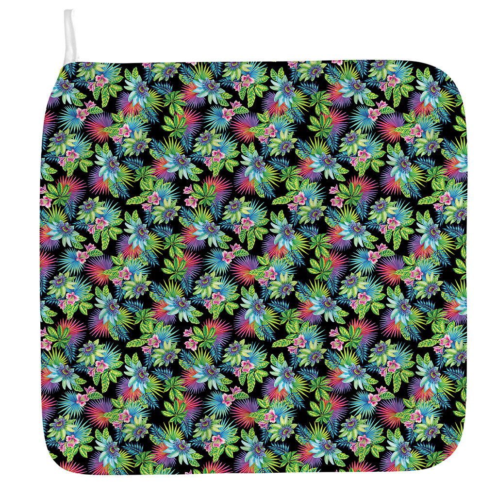 Psychedelic Hawaiian Flower Print Hand Towel