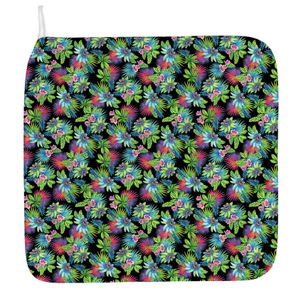 Psychedelic Hawaiian Flower Print Hand Towel