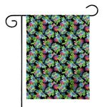 Psychedelic Hawaiian Flower Print House Flag