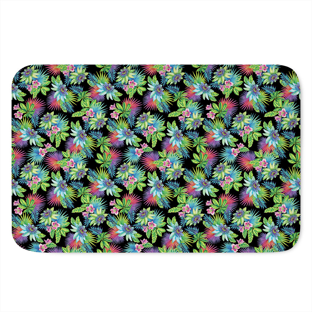 Psychedelic Hawaiian Flower Print Indoor Door Mat