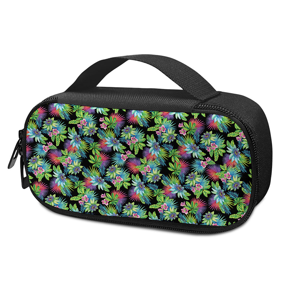 Psychedelic Hawaiian Flower Print Insulin Cooler Travel Case