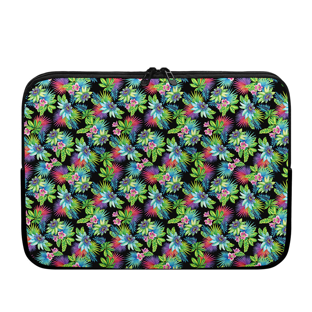 Psychedelic Hawaiian Flower Print Laptop Sleeve
