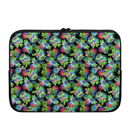 Psychedelic Hawaiian Flower Print Laptop Sleeve