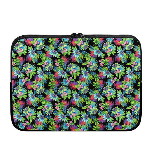 Psychedelic Hawaiian Flower Print Laptop Sleeve