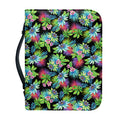 Psychedelic Hawaiian Flower Print Leather Bible Cover