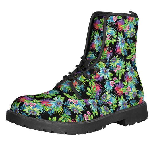 Psychedelic Hawaiian Flower Print Backpack