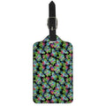 Psychedelic Hawaiian Flower Print Luggage Tag