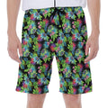 Psychedelic Hawaiian Flower Print Men's Beach Shorts