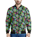 Psychedelic Hawaiian Flower Print Men's Bomber Jacket