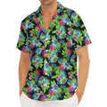 Psychedelic Hawaiian Flower Print Men's Deep V-Neck Shirt