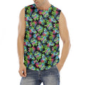 Psychedelic Hawaiian Flower Print Men's Fitness Tank Top