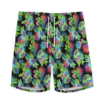 Psychedelic Hawaiian Flower Print Men's Sports Shorts