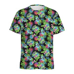 Psychedelic Hawaiian Flower Print Men's Sports T-Shirt
