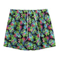 Psychedelic Hawaiian Flower Print Mesh Shorts