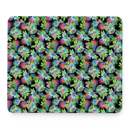 Psychedelic Hawaiian Flower Print Mouse Pad