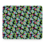 Psychedelic Hawaiian Flower Print Mouse Pad