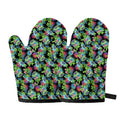 Psychedelic Hawaiian Flower Print Oven Mitts