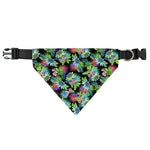 Psychedelic Hawaiian Flower Print Over The Collar Dog Bandana