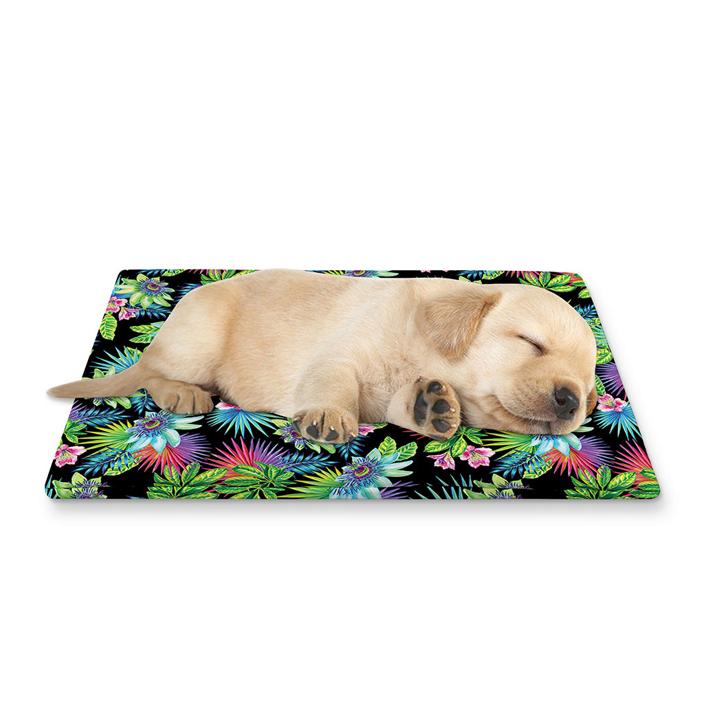 Psychedelic Hawaiian Flower Print Pet Cooling Mat Cover