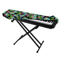 Psychedelic Hawaiian Flower Print Piano Keyboard Cover