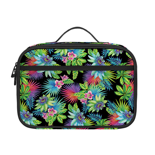 Psychedelic Hawaiian Flower Print Portable Lunch Bag